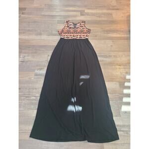 Kristin nicole small womens tribal print and black maxi dress